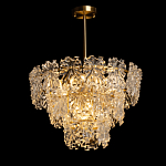 Люстра многоярусная с объемными прозрачными цветами Hanging Flowers варинант исполнения - 3 | Loft Concept в Костроме