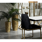 Стул обеденный велюровый черный с золотым каркасом Nobility варинант исполнения - 6 | Loft Concept в Костроме