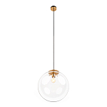 Подвесной светильник со стеклянным прозрачным плафоном в форме шара и золотыми металлическим акцентами 30 ClassiCon варинант исполнения - 2 | Loft Concept в Костроме