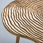 Металлический кофейный столик Puddle Gold варинант исполнения - 3 | Loft Concept в Костроме