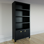 Книжный Стеллаж Elsa Dreams Black с задней стенкой варинант исполнения - 1 | Loft Concept в Костроме