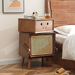 Тумбочка прикроватная деревянная Робот Robot Desk варинант исполнения - 1 | Loft Concept в Костроме