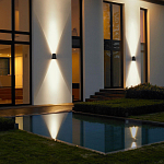 Уличный настенный светильник светодиодный конусообразной формы черного цвета из металла Urban Minimalist варинант исполнения - 6 | Loft Concept в Костроме