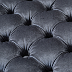 Пуф велюровый серый с каретной стяжкой Perennially варинант исполнения - 2 | Loft Concept в Костроме