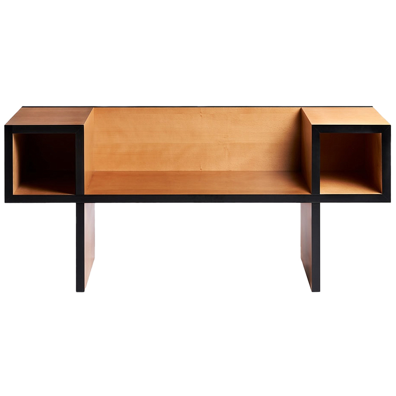 Дизайнерская скамейка  Canton  Beech and Black Bench Древесина Черный в Костроме | Loft Concept 