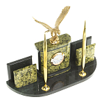 Настольный письменный набор из змеевика и бронзы с декором в виде орла Successful Leader варинант исполнения - 2 | Loft Concept в Костроме