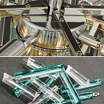 Дизайнерская люстра AQUA Blue Lagoon бирюзовое стекло несколько ярусов варинант исполнения - 3 | Loft Concept в Костроме