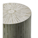 Круглый приставной столик с инкрустацией RADIAL BONE INLAY SIDE TABLE варинант исполнения - 1 | Loft Concept в Костроме