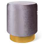 Пуф фиолетовый велюр на золотом металлическом основании Golden Belt варинант исполнения - 1 | Loft Concept в Костроме