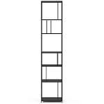 Высокий стеллаж из металла Menzie High Metal Rack Black варинант исполнения - 2 | Loft Concept в Костроме
