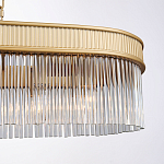 Люстра подвесная овальная со стеклянными трубками Длина 100 см Nembus варинант исполнения - 3 | Loft Concept в Костроме