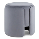 Пуф Alice Poof Grey Серый велюр варинант исполнения - 1 | Loft Concept в Костроме