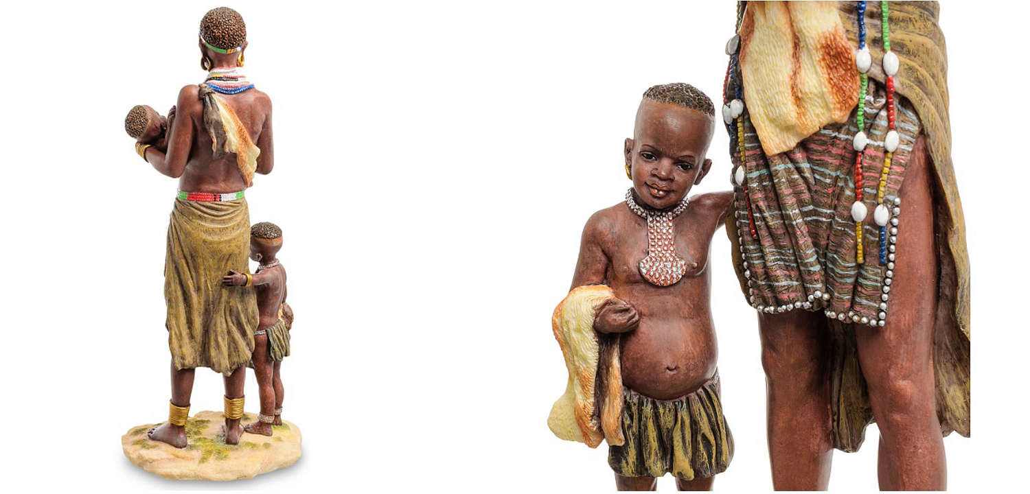 Статуэтка African woman with children Статуэтка African woman with children - Loft-Concept в Костроме