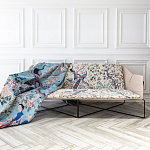 Трехместный диван на металлическом каркасе с цветочным принтом в стиле шинуазри Chinoiserie Birds on a Tree Sofa варинант исполнения - 3 | Loft Concept в Костроме