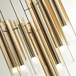 Люстра каскадная с 7-ю цилиндрическими плафонами из стекла Luminous Cylinders варинант исполнения - 5 | Loft Concept в Костроме