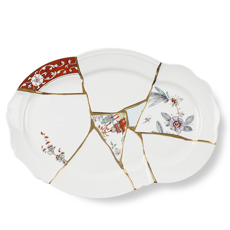 Блюдо Seletti Kintsugi Белый Золотой Мульти Блюдо Seletti Kintsugi Белый Золотой Мульти в Костроме | Loft Concept