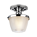 Потолочный светильник для ванных комнат с плафоном из прессованного фактурного стекла Quoizel варинант исполнения - 1 | Loft Concept в Костроме