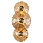 Бра со стеклянными плафонами янтарного цвета в форме дисков Savio Glass Disc варинант исполнения - 1 | Loft Concept в Костроме