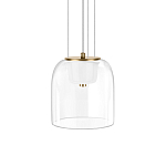 Подвесной светильник с цилиндрическим прозрачным стеклянным плафоном Grada Light варинант исполнения - 1 | Loft Concept в Костроме