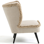 Кресло с декором бахрома Linen Fringe Chair Beige варинант исполнения - 3 | Loft Concept в Костроме
