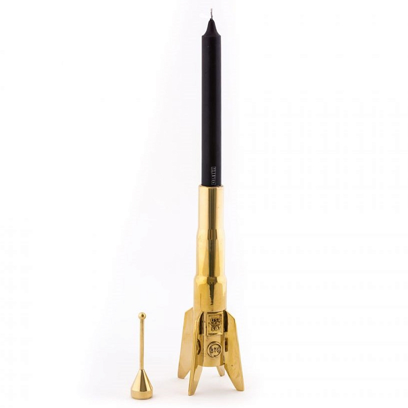 Подсвечник Seletti Lunar Hard Rocket Золотой Подсвечник Seletti Lunar Hard Rocket Золотой в Костроме | Loft Concept