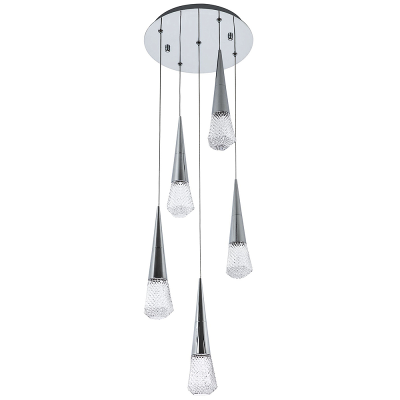 Люстра капли Acrylic Droplet Five Chrome Chandelier Хром Прозрачный Люстра капли Acrylic Droplet Five Chrome Chandelier Хром Прозрачный в Костроме | Loft Concept