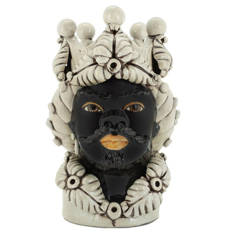 Ваза Vase Moro Man Eve Dark Brown Черный Бежевый Ваза Vase Moro Man Eve Dark Brown Черный Бежевый в Костроме | Loft Concept