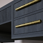 Большой Рабочий стол Primo с 5 выдвижными ящиками Черный дуб варинант исполнения - 4 | Loft Concept в Костроме