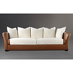 Элитарный современный диван Birmingham с кожаной спинкой варинант исполнения - 1 | Loft Concept в Костроме