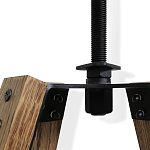 Барный стул со спинкой и металлической подставкой на 4-х деревянных ножках Коричневый Велюр Vendramin Chair варинант исполнения - 4 | Loft Concept в Костроме