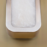 Бра в металлическом корпусе с рассеивателем из бежевого алебастра Cryptocrystalline Stone варинант исполнения - 4 | Loft Concept в Костроме