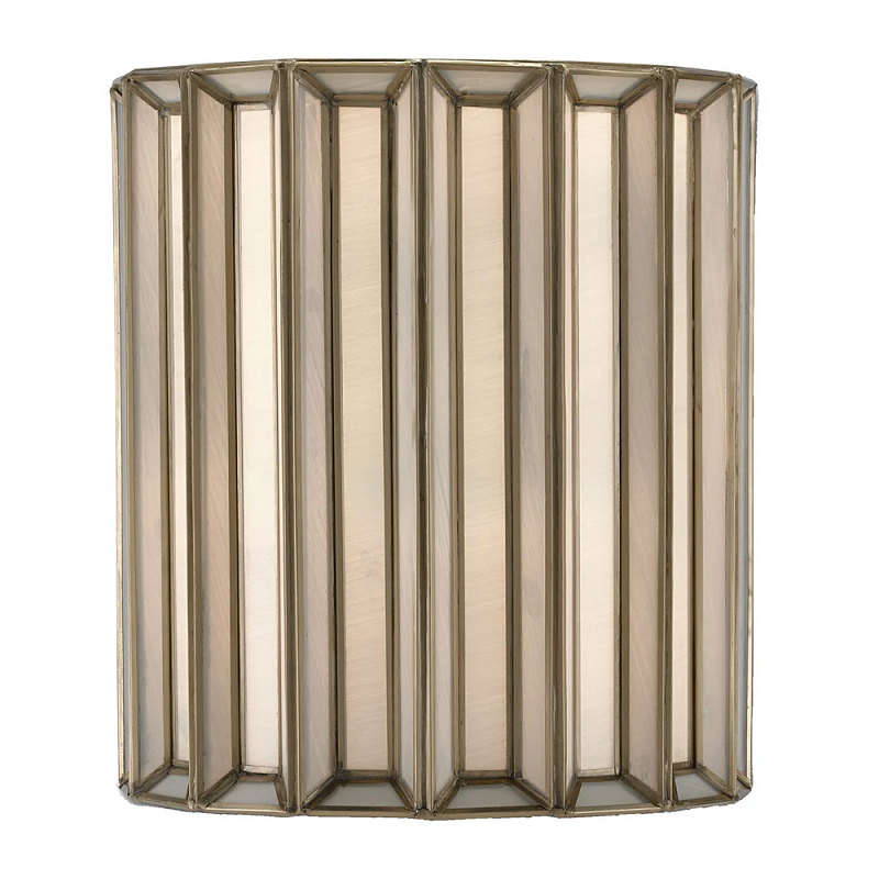 Бра настенное с фактурным каркасом Soft Glow Lamps Молочный Латунь в Костроме | Loft Concept 