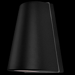 Уличный настенный светильник светодиодный конусообразной формы черного цвета из металла Urban Minimalist варинант исполнения - 1 | Loft Concept в Костроме