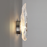 Бра с рельефным волнообразным стеклянным плафоном и вставкой из мрамора Liquid Stone варинант исполнения - 7 | Loft Concept в Костроме