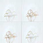 Плитка с узором Поганки варинант исполнения - 1 | Loft Concept в Костроме