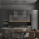 Подвсеной светильник светодиодный металлический цилиндрической формы черно-белый Trumpet tube варинант исполнения - 5 | Loft Concept в Костроме