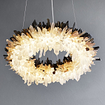 Люстра кргулая светодиодная из дымчатых и прозрачных необработанных кристаллов Raw Crystal варинант исполнения - 2 | Loft Concept в Костроме