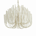 Люстра белая с несколькими ярусами деревянных палочек Bright Wooden Chandelier варинант исполнения - 1 | Loft Concept в Костроме