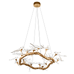 Люстра подвесная с прозрачными стеклянными птичками на ветвях Диаметр 100 см Serip Voa варинант исполнения - 4 | Loft Concept в Костроме