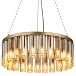 Люстра со стеклянными цилиндрическими плафонами Luminous Cylinders Amber Round варинант исполнения - 1 | Loft Concept в Костроме