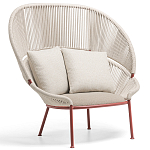 Дизайнерское уличное кресло с веревочной спинкой PETALO Armchair варинант исполнения - 1 | Loft Concept в Костроме