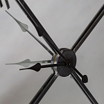 Часы настенные зеркальные с чёрным металлическим циферблатом Mirror Tower Clock варинант исполнения - 3 | Loft Concept в Костроме