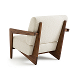 Кресло Avalon White Boucle из массива ореха варинант исполнения - 2 | Loft Concept в Костроме