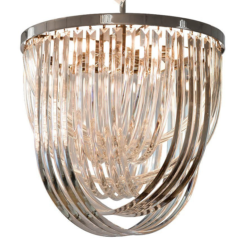 Люстра Lava Tube Pendant Clear Flat 54 Хром Прозрачный Люстра Lava Tube Pendant Clear Flat 54 Хром Прозрачный в Костроме | Loft Concept