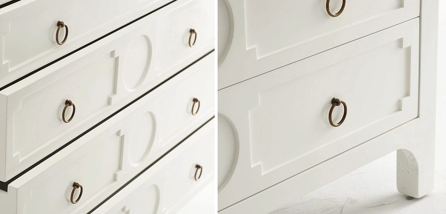 Комод с 4-мя ящиками Lawrence chest of drawers White Белый Комод с 4-мя ящиками Lawrence chest of drawers White Белый - Loft-Concept в Костроме