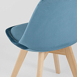 Стул с мягким велюровым сиденьем Arvika Blue варинант исполнения - 6 | Loft Concept в Костроме