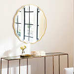 Золотое настенное зеркало Yvon Mirror варинант исполнения - 3 | Loft Concept в Костроме