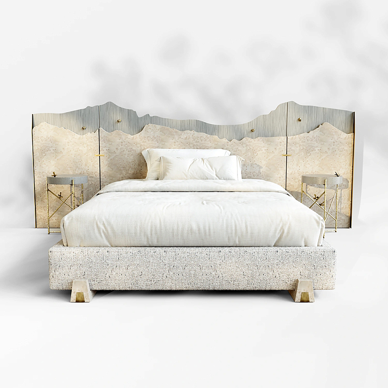 Кровать Okinawa Бежевый Лазурь в Костроме | Loft Concept 