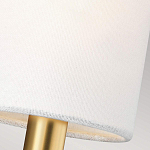 Бра с прямоугольным основанием цвета латунь и 2-мя белыми цилиндрическими льняными абажурами Feiss варинант исполнения - 3 | Loft Concept в Костроме