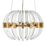 Люстра круглая с прозрачными элементами в форме полумесяца Crystal Crescent варинант исполнения - 4 | Loft Concept в Костроме